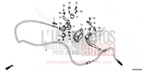 LEVA FRENO DI STAZIONAMENTO CRF1100D2L di 2020